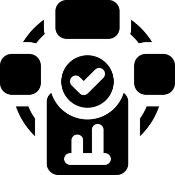process glyph icon. Strong and solid vector icon for websites, mobile interfaces, presentations, and visual branding. High quality and easy to edit.