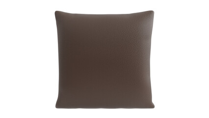 3D Render a brown pillow on a white background