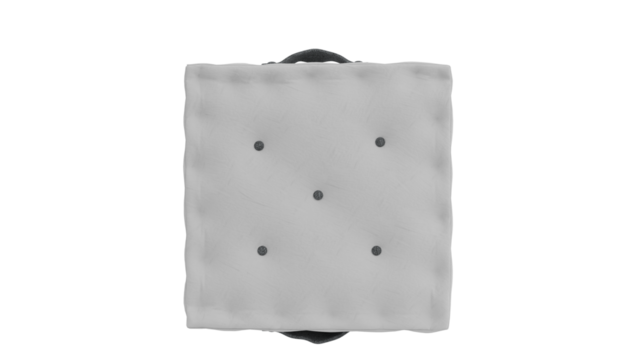 3D Render a square shaped object with black dots on it