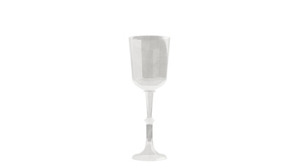 3D Render a glass of wine on a white background