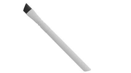 3D Render a white pen with a black tip on a white background