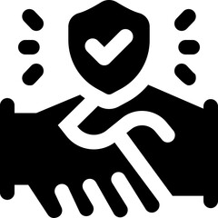 trust glyph icon. Strong and solid vector icon for websites, mobile interfaces, presentations, and visual branding. High quality and easy to edit.