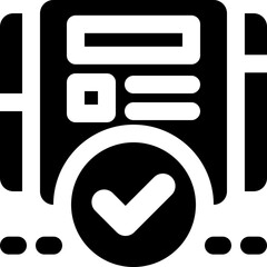 evaluate glyph icon. Strong and solid vector icon for websites, mobile interfaces, presentations, and visual branding. High quality and easy to edit.