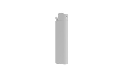 3D Render a white lighter with a lighter in it