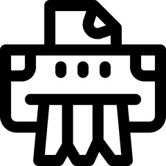 shredder line icon. Clean and minimalist vector icon for websites, mobile apps, presentations, and logos. Fully scalable and customizable for any project.