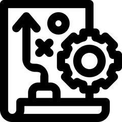 planning strategy line icon. Clean and minimalist vector icon for websites, mobile apps, presentations, and logos. Fully scalable and customizable for any project.