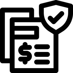 indemnity line icon. Clean and minimalist vector icon for websites, mobile apps, presentations, and logos. Fully scalable and customizable for any project.