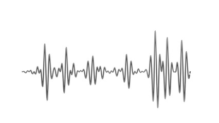 3D Render a black and white photo of a sound wave