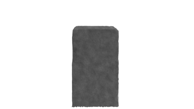 3D Render a black and white drawing of a rectangle