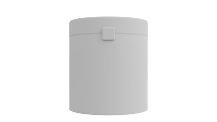 3D Render a white container with a handle on a white background