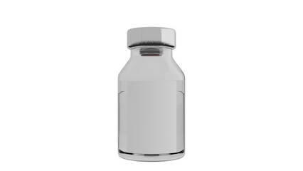 3D Render a bottle of medicine with a white background