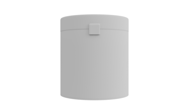 3D Render a white container with a handle on a white background