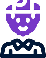 businessman duotone icon. Sleek and modern vector icon for websites, mobile apps, marketing materials, and corporate design. Fully scalable and ready to use.