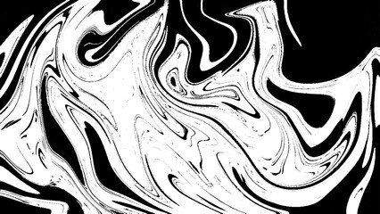Liquid paint abstract background. Black and white  wall paint. 
