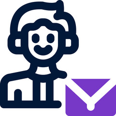 client duotone icon. Sleek and modern vector icon for websites, mobile apps, marketing materials, and corporate design. Fully scalable and ready to use.