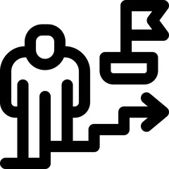 Obraz premium career path line icon. Clean and minimalist vector icon for websites, mobile apps, presentations, and logos. Fully scalable and customizable for any project.