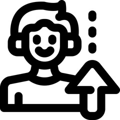 improve line icon. Clean and minimalist vector icon for websites, mobile apps, presentations, and logos. Fully scalable and customizable for any project.