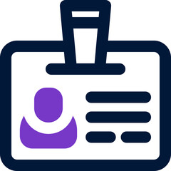 id card duotone icon. Sleek and modern vector icon for websites, mobile apps, marketing materials, and corporate design. Fully scalable and ready to use.