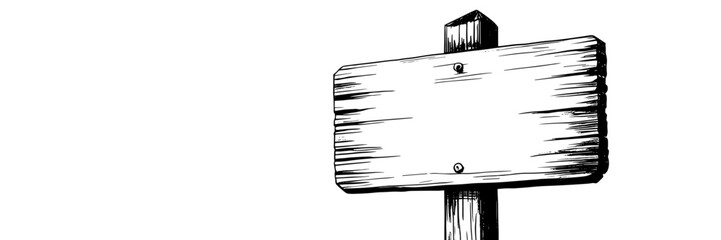 an empty wooden signboard, useful for concepts of directions, announcements, labels, guidance, and customizable messages.