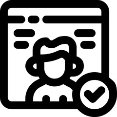 customer line icon. Clean and minimalist vector icon for websites, mobile apps, presentations, and logos. Fully scalable and customizable for any project.