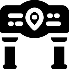 address glyph icon. Strong and solid vector icon for websites, mobile interfaces, presentations, and visual branding. High quality and easy to edit.