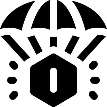 airdrop glyph icon. Strong and solid vector icon for websites, mobile interfaces, presentations, and visual branding. High quality and easy to edit.