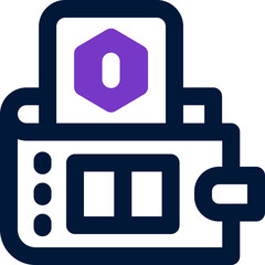 wallet duotone icon. Sleek and modern vector icon for websites, mobile apps, marketing materials, and corporate design. Fully scalable and ready to use.