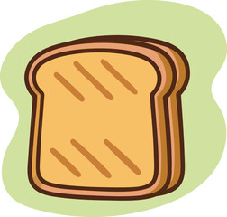 Bread toast logos icon vector illustration. Bread isolated on white background.