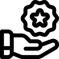 reward line icon. Clean and minimalist vector icon for websites, mobile apps, presentations, and logos. Fully scalable and customizable for any project.