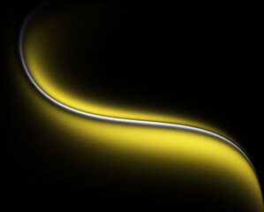 Dynamic yellow white black abstract gradient shape on noisy grainy background for banner poster header layout