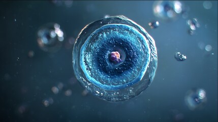 A Magnified View of a Cell Showcasing the Intricate Structures and Functions of Biological Life at the Microscopic Level