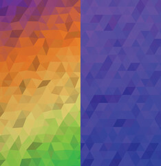 Obraz premium Abstract geometric background with split vibrant gradient and cool tones
