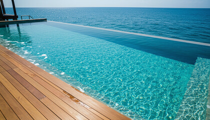 Fototapeta premium Luxury Tropical Beach Resort Photography, Seaside Paradise Escape