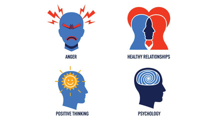 Vector illustration of mindfulness and mental health concept