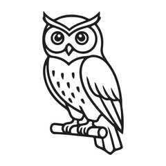 Stylized owl illustration with geometric elements