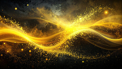 Bokeh light effect golden light particles