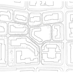 Architectural Blueprint of Urban Blocks and Buildings