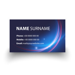 Modern Business Card with Futuristic Space-Themed Business Card Template