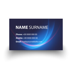 Obraz premium Modern Business Card with Futuristic Space-Themed Business Card Template