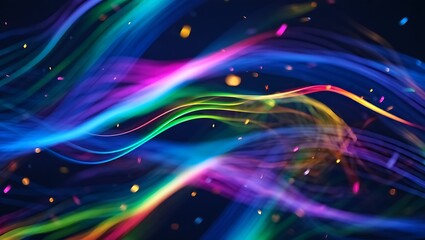 Abstract colorful light waves