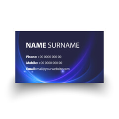 Obraz premium Modern Business Card with Futuristic Space-Themed Business Card Template