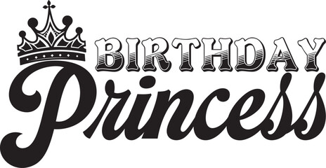 Cute birthday princess crown and stars design © DESIGN STOKE