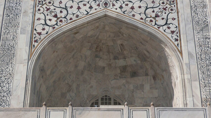 Closeup of intricate carvings and designs of Taj Mahal, Agra, Uttar Pradesh, India | UNESCO World Heritage Site