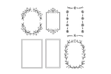 Elegant Wedding Frame Template | Floral Decorative Border Design