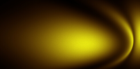 Abstract yellow and black grainy gradient shape on noisy backdrop with minimal banner and header poster design