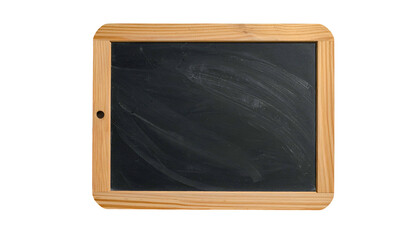 Chalkboard with wooden frame, used, with residual chalk