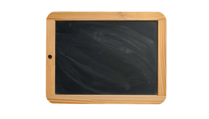 Chalkboard with wooden frame, used, with residual chalk