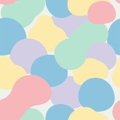 Pastel colored abstract shapes creating a modern and playful background