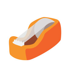 Orange Tape Dispenser Illustration