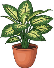 verdant patterns cultivating indoor serenity with natures dynamic artistry, isolated on transparent background